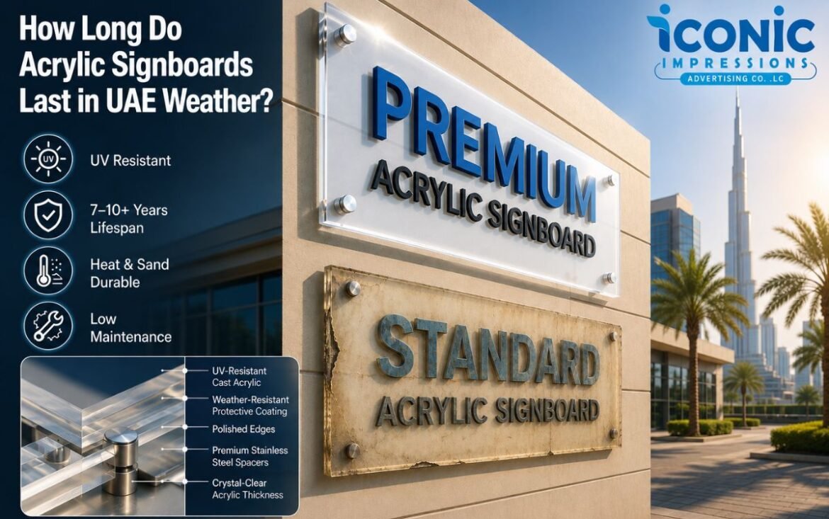 How Long Do Acrylic Signboards Last in UAE Weather