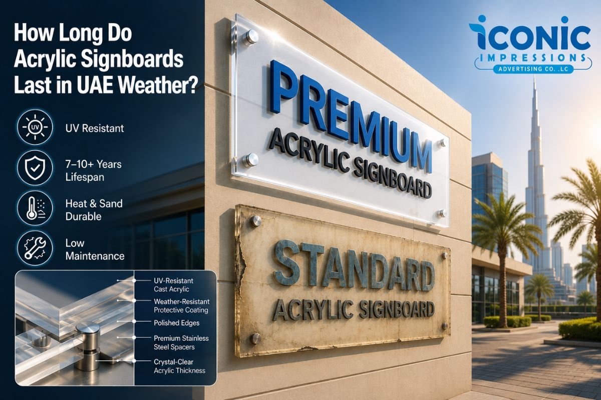 How Long Do Acrylic Signboards Last in UAE Weather