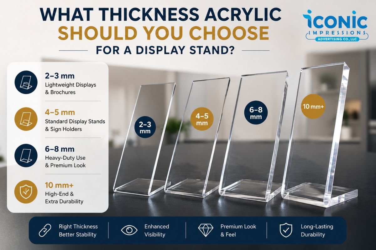 What Thickness Acrylic Should You Choose for a Display Stand