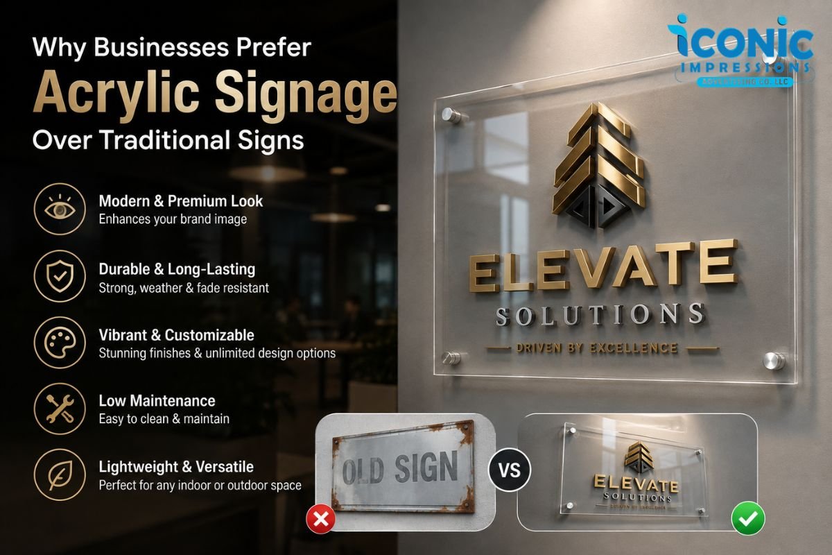 Why Businesses Prefer Acrylic Signage Over Traditional Signs
