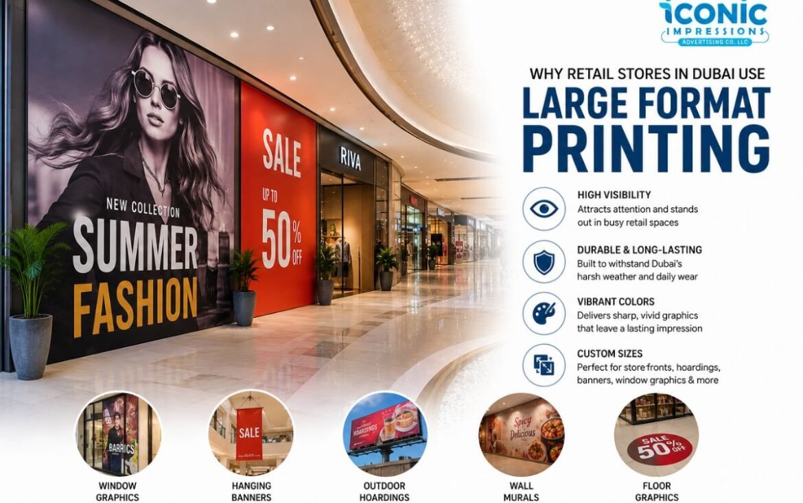 Why Retail Stores in Dubai Use Large Format Printing