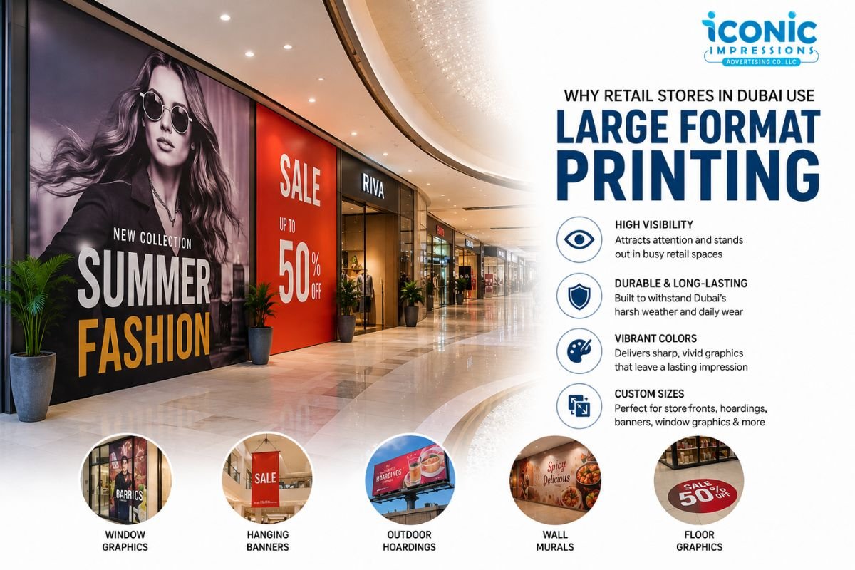 Why Retail Stores in Dubai Use Large Format Printing