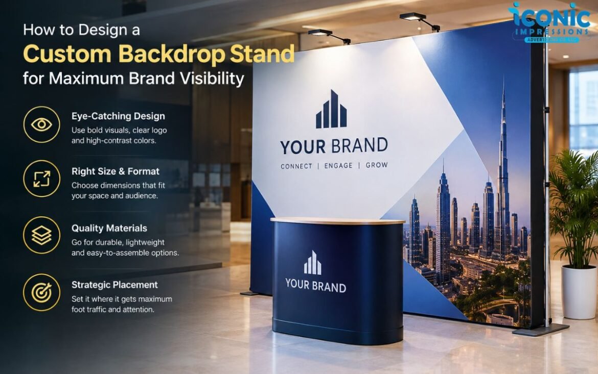 How to Design a Custom Backdrop Stand for Maximum Brand Visibility